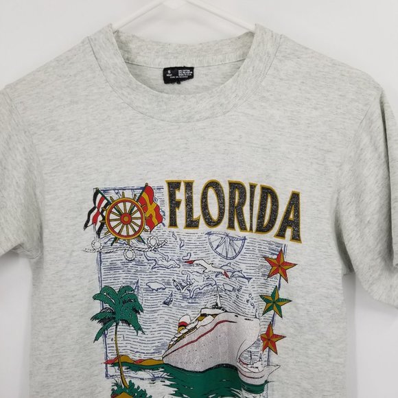 Vintage Florida Single Stitch Graphic Short Sleeved Shirt Size Small - Picture 3 of 9
